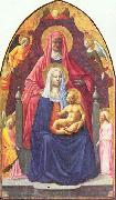 MASOLINO da Panicale Madonna and Child, Saint Anne and the Angels oil painting reproduction